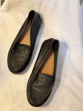 Coach Black Leather Driving Loafers — Women